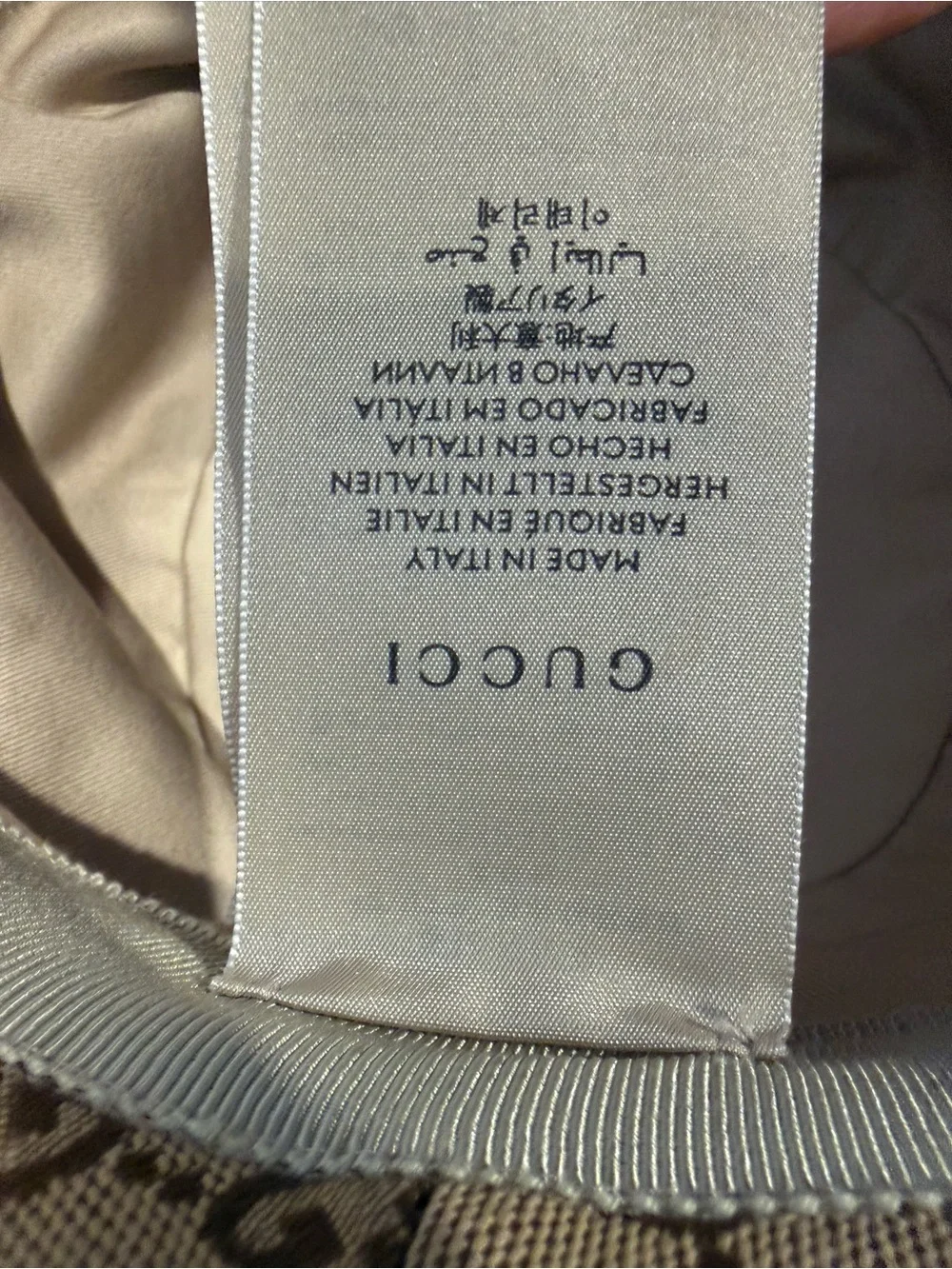 Gucci Brown GG Canvas Bucket Hat with Double G Logo